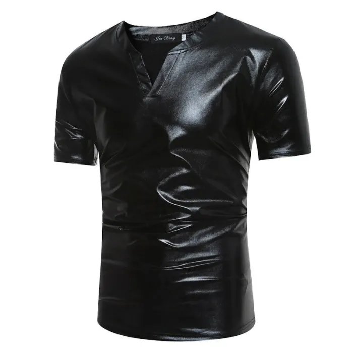 Shiny Metallic T-Shirt - Kurzarm