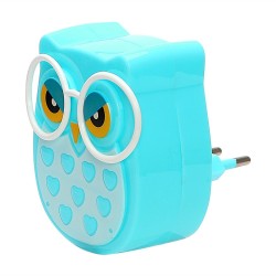 LED owl wall night light - light control sensor - EU plugWall lights