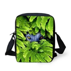 Tiere in Blättern - kleine Crossbody Tasche