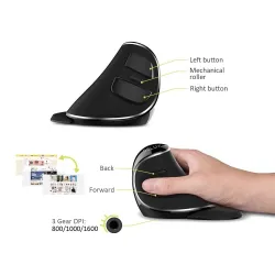 M618 Plus ergonomische vertikale drahtlose Maus mit abnehmbarer Palmauflage