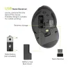 M618 Plus ergonomische vertikale drahtlose Maus mit abnehmbarer Palmauflage