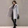 Fashionable winter suede coat - sheepskin long jacketJackets