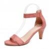 High heel pumps - elegant suede sandals with a back zipperSandals