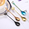 Heart & flower shape stainless steel spoon for tea & dessertsCutlery