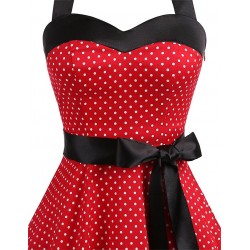 Vintage lace up dress with polka dotsDresses