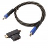 1m - 3m - multifunktional mini HDMI zu micro HDMI Kabel mit mini Adapter - Set