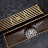Antique brass - bathroom floor drain - wire strainerDrains