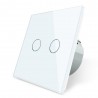 Luxury wall light switch with touch sensor - crystal glass - 2gang & 1 waySwitches