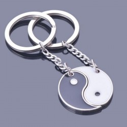 Black & white Yin Yang - keychainKeyrings