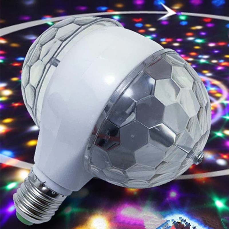 6W LED E27 RGB light - rotating bulb with dual head - stage & disco lampStage & events lighting