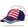 Baseball cap with USA flag & metal spikes - unisexHats & Caps