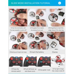 L6082 DIY Alle in One Air Genius Drone - 3-Mode mit festem Flügelgleiter RC Quadcopter RTF