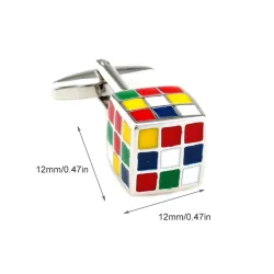 Cufflinks with coloured cubesCufflinks