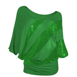 Shiny sequin shirt - short sleeve topBlouses & shirts