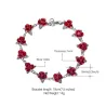 Gold & Silber Armband mit roten Rosen