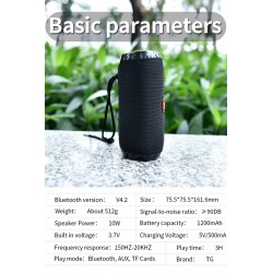 TG117 Bluetooth wireless speaker - waterproof - column - TF card - FM radio - AUXBluetooth speakers