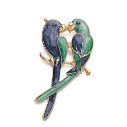 Double parrots - elegant broochBrooches
