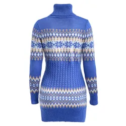 Winterlang Pullover - Minikleid mit Schildkrötenhals