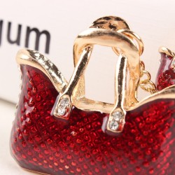 Two crystal red bags & high-heeled shoe - keychainKeyrings