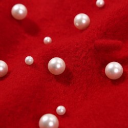 Elegant wool beret with pearls - hatHats & Caps