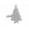 Cufflinks with a silver Christmas treeCufflinks