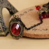 Gothic style lace bracelet with red rose & adjustable ringBracelets