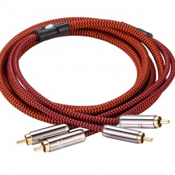 HiFi Audiokabel - 2 RCA bis 2 RCA - geflochtenes Kabel OFC - 1m - 2m - 3m - 5m - 8m - 10m - 12m - 15m