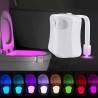 Smart PIR motion sensor - toilet seat night light - 8 colors LED - waterproofBathroom & Toilet