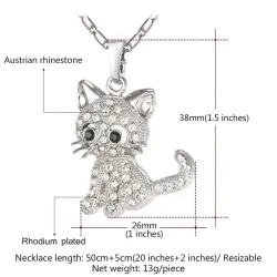 Kristall Kitten - elegante Halskette