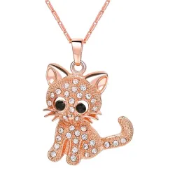 Kristall Kitten - elegante Halskette