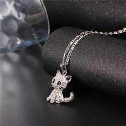 Crystal kitten - elegant necklaceNecklaces