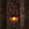 Vintage - Holz Wandleuchte - LED Licht