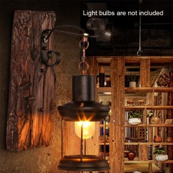 Vintage - Holz Wandleuchte - LED Licht