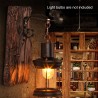 Vintage - Holz Wandleuchte - LED Licht