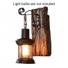 Vintage - Holz Wandleuchte - LED Licht