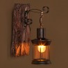 Vintage - Holz Wandleuchte - LED Licht