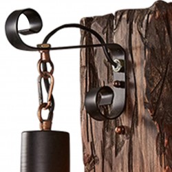 Vintage - Holz Wandleuchte - LED Licht
