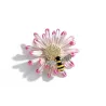 Crystal bee and daisy - an elegant broochBrooches