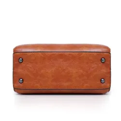 Elegant leather handbag - 4 pieces set