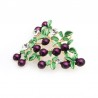 Purple cranberry - crystal broochBrooches