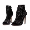 Crystal high heel pumps - ankle length - buckle strapPumps