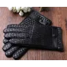 Genuine leather warm winter gloves