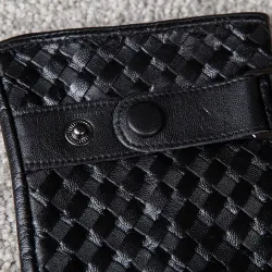 Genuine leather warm winter gloves