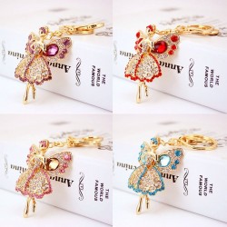 Crystal angel with wings - keyringKeyrings