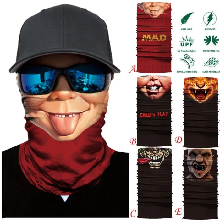 Motorcycle skull scarf - face mask - balaclava