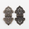 Vintage hollow flowers - alloy furniture hinges - 2 piecesFurniture