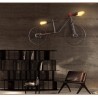 Bicycle & water pipe - vintage LED Edison light - wall lamp
