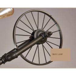 Bicycle & water pipe - vintage LED Edison light - wall lamp