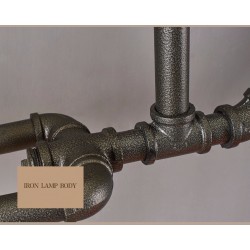 Bicycle & water pipe - vintage LED Edison light - wall lamp