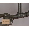 Bicycle & water pipe - vintage LED Edison light - wall lamp